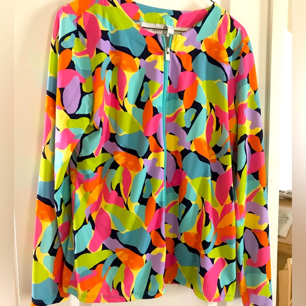 Sport Savvy Colorful Abstract Print Jacket - Picture 3 of 8
